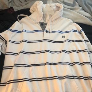 White striped hoodie